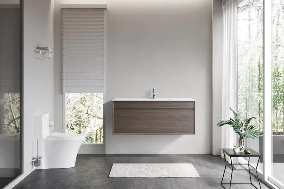 Hamilton Wall Hung Plywood Vanity Dark Oak 1200MM SINGLE BASIN