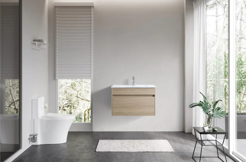 DNW SLIM 750MM*360MM LIGHT OAK Wall Hung Plywood VANITY