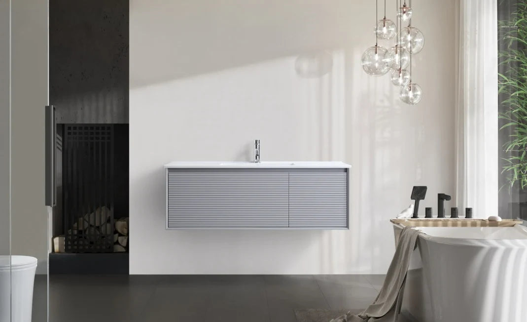 MATT GREY WALL HUNG Plywood VANITY 1200MM SINGLE BASIN