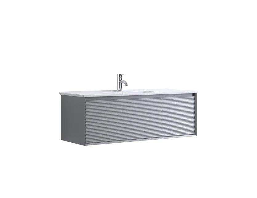 MATT GREY WALL HUNG Plywood VANITY 1200MM SINGLE BASIN