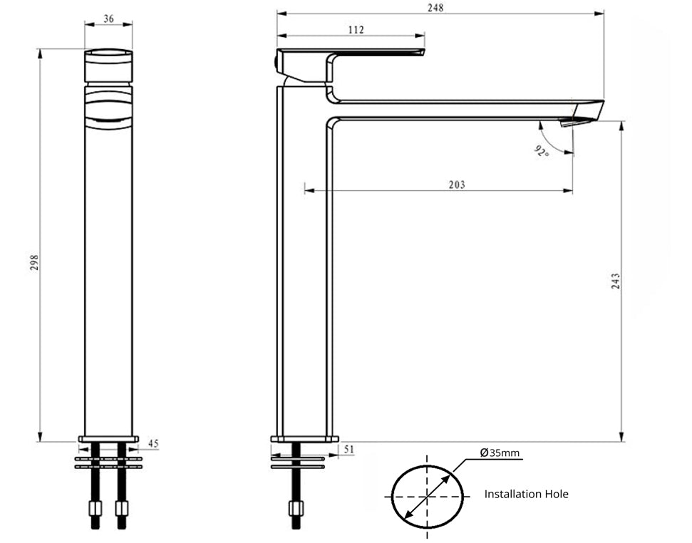 ELEMENTI ION EXTENDED HEIGHT BASIN MIXER