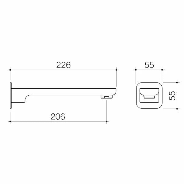 Caroma Luna® Wall Basin/Bath Outlet - Lead Free