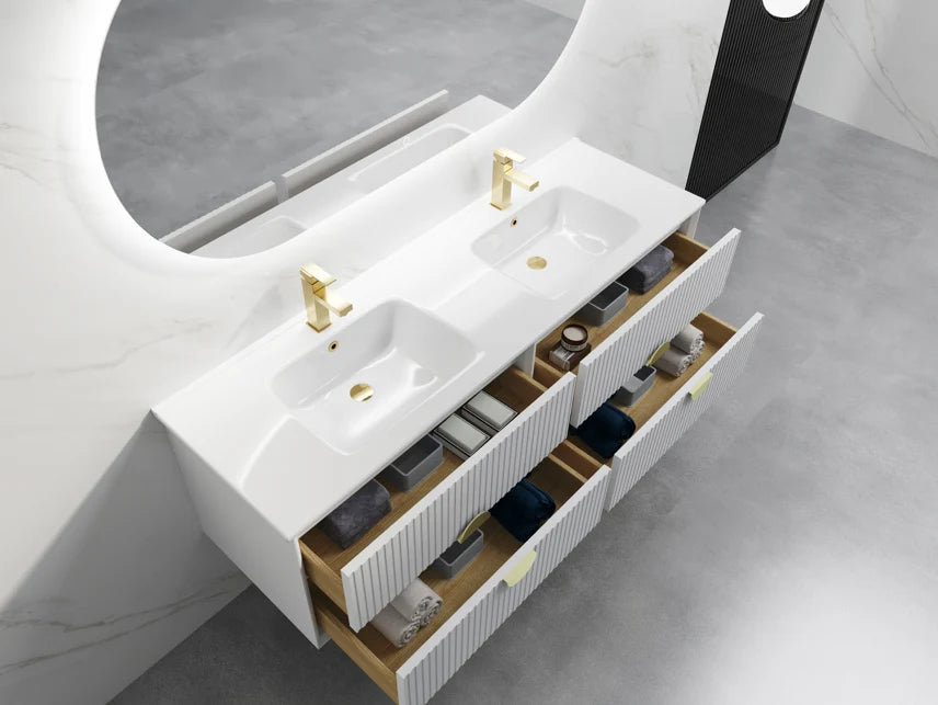 ELVA WALL HUNG Plywood VANITY 1500MM DOUBLE BASIN