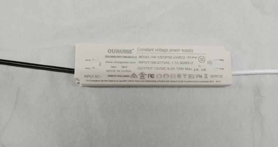 12V 72W Transformer for VERTICAL/HORIZONTAL Heated Towel Rail