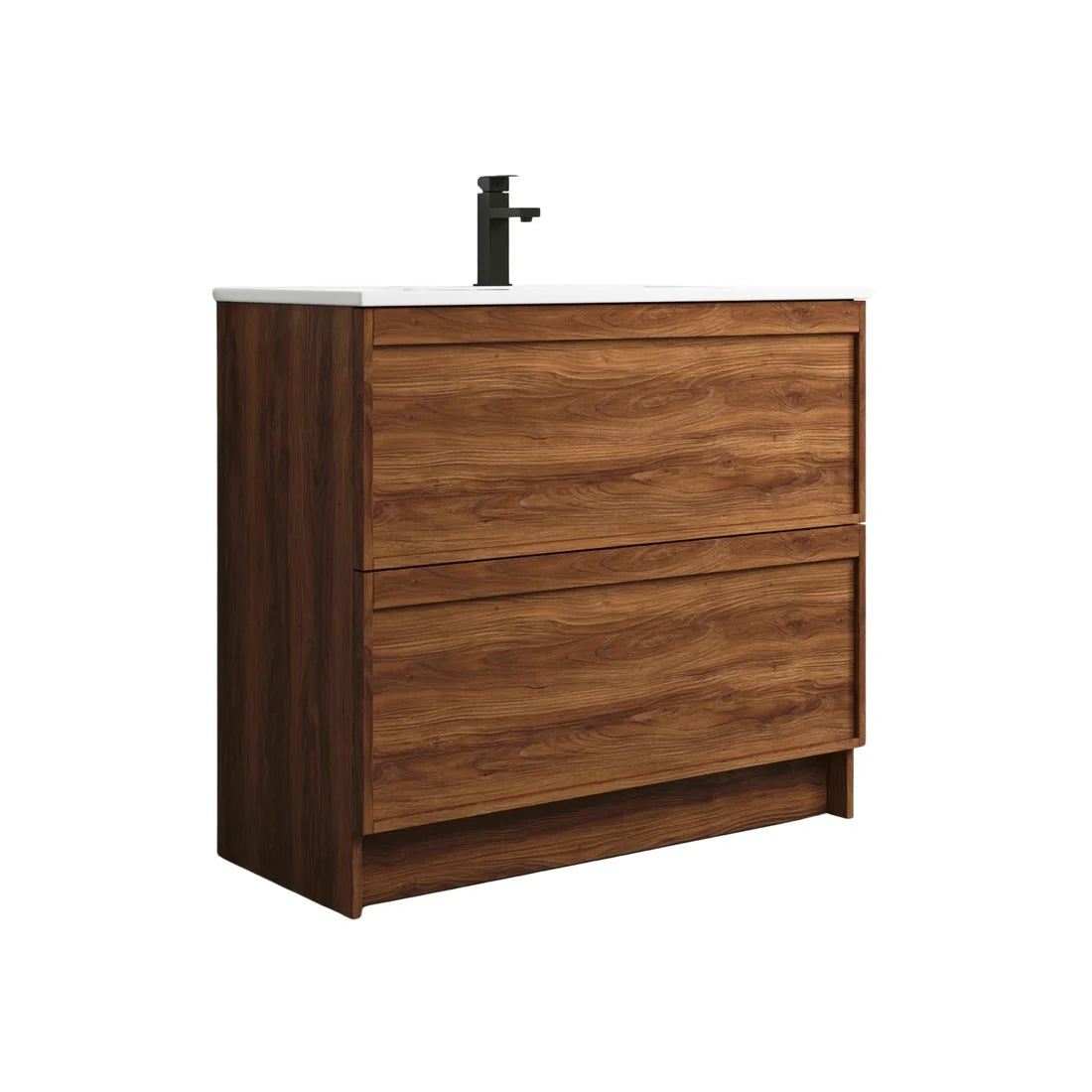 ASPEN 900MM SINGLE BASIN FLOOR STANDING VANITY| WALNUT
