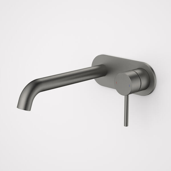 Caroma Liano II 210mm Wall Basin / Bath Mixer - Rounded Cover Plate - Sales Kit - LF