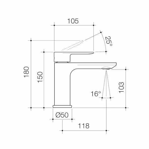 Caroma Urbane® II Basin Mixer - Lead Free