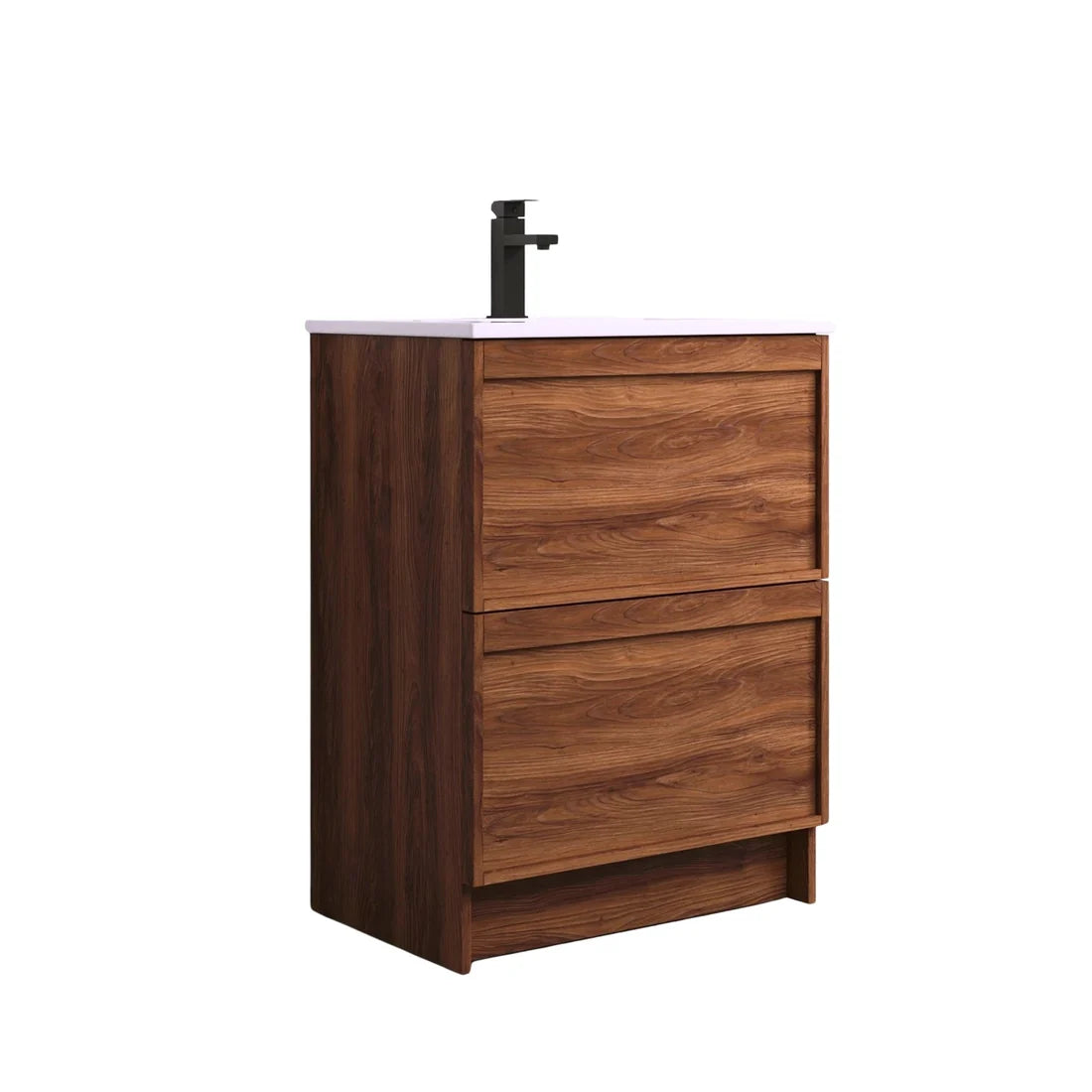 ASPEN 600MM SINGLE BASIN FLOOR STANDING VANITY| WALNUT