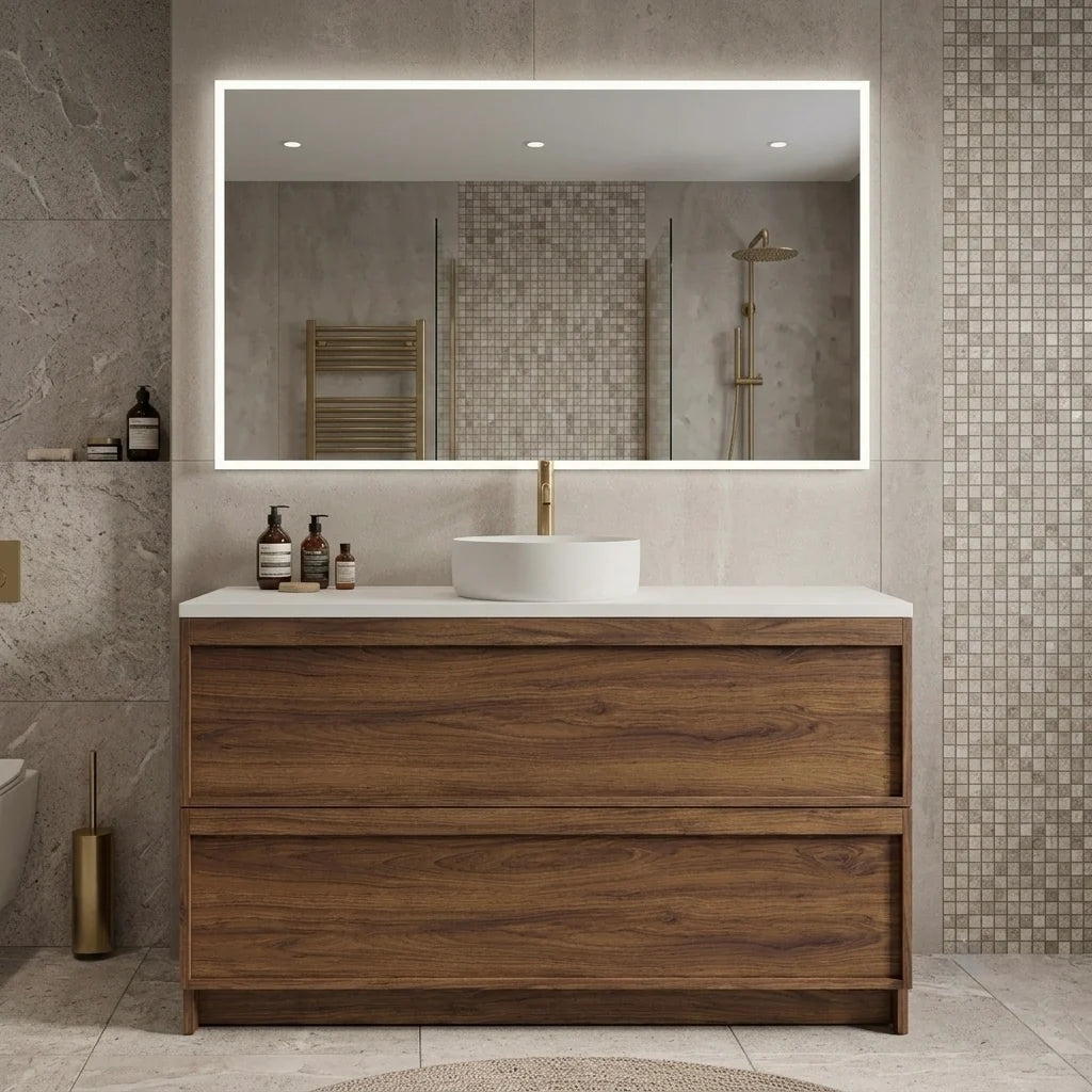 ASPEN 1200MM SINGLE BASIN FLOOR STANDING VANITY| WALNUT