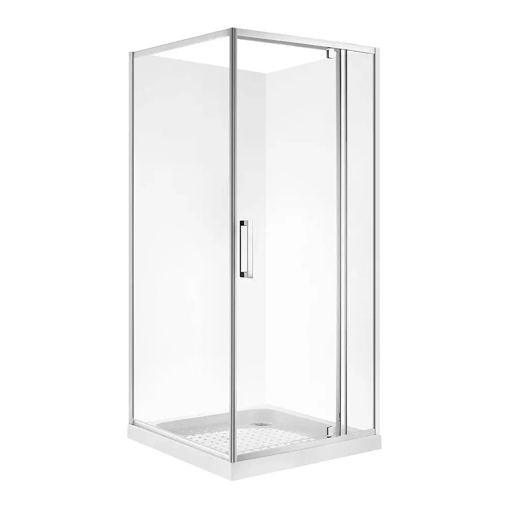 1000X1000MM SQUARE SHOWER ENCLOSURE KIT SWING DOOR- CHROME