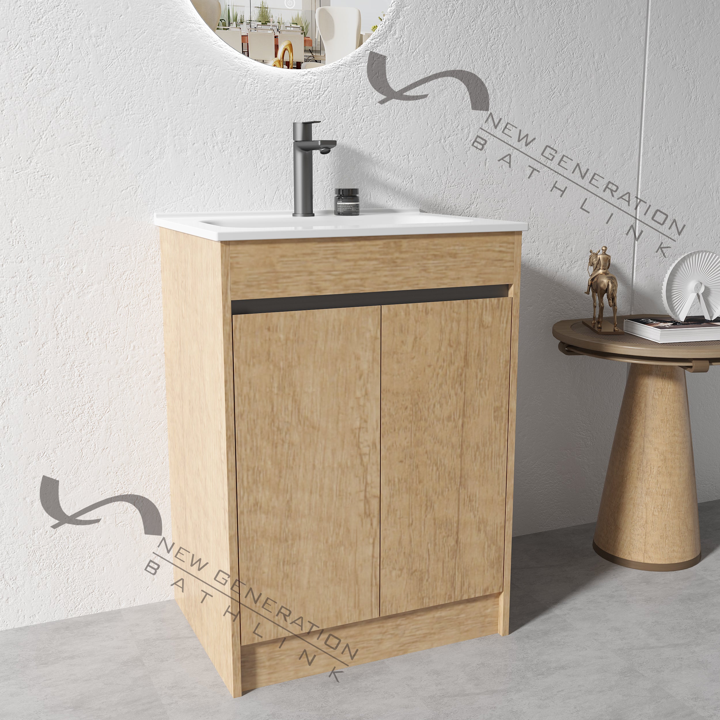 600MM Light Oak Vanity