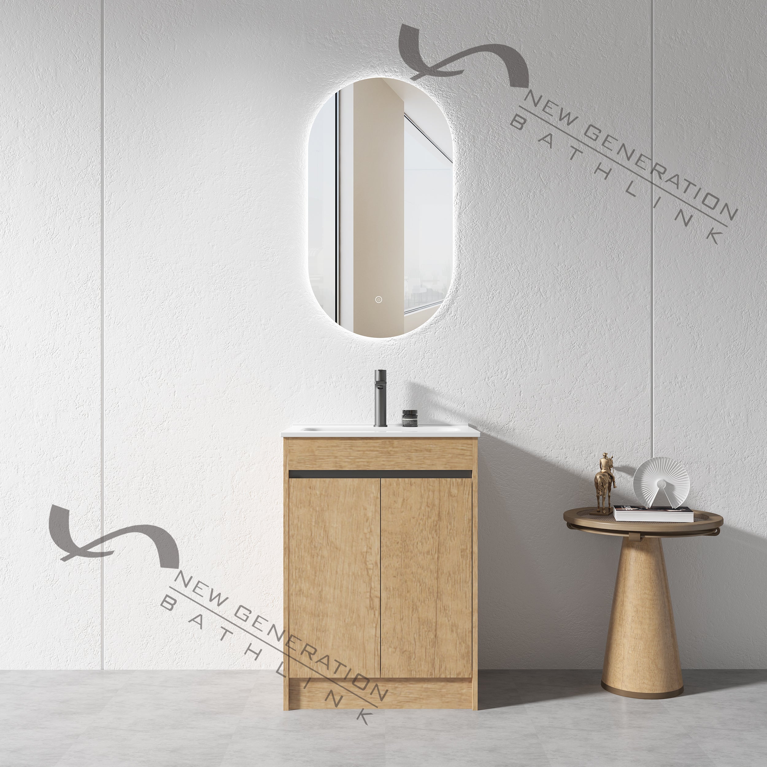 600MM Light Oak Vanity