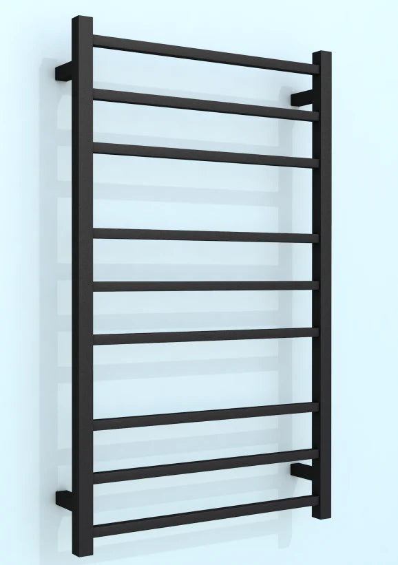 Heated Towel Rails 1000H*600W 9 Bars Square Chrome/Matte Black/Gun Metal/Brushed Nickel/Brushed Brass