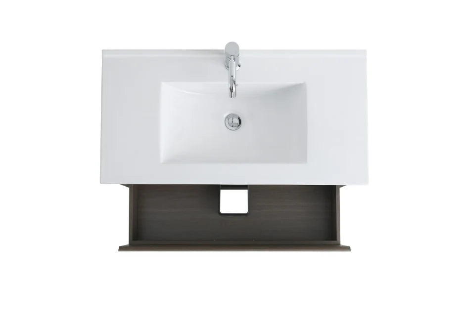 Hamilton Wall Hung Plywood Vanity Dark Oak 600MM