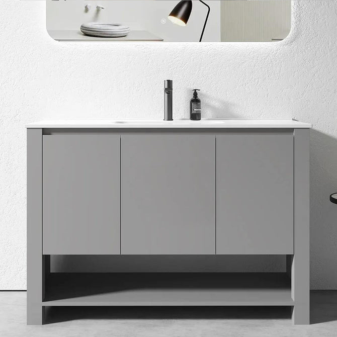 Vanity - 1200mm Grey Plywood Floor Standing Vanity Unit