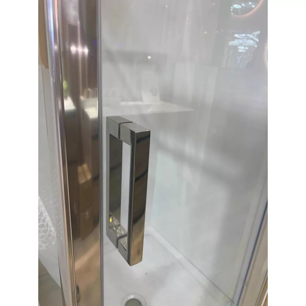 900X900MM SQUARE SHOWER ENCLOSURE KIT SWING DOOR- CHROME