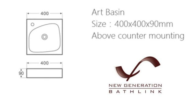 Basin - Ceramic Counter Top Basin 400 x 400mm