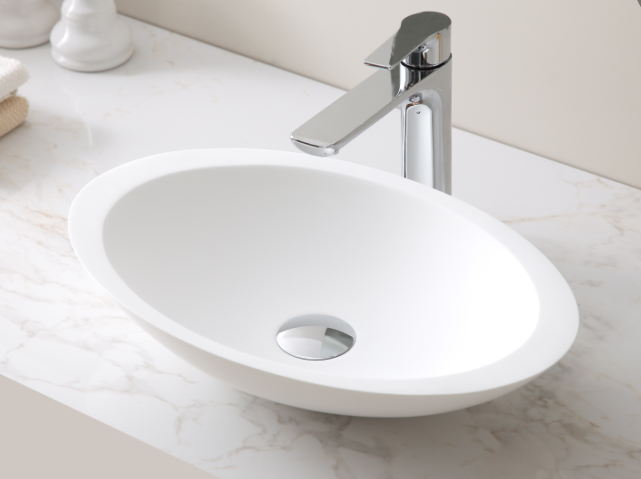 Basin –  500mm Hand made Poly-marble Basin in Matt Finish