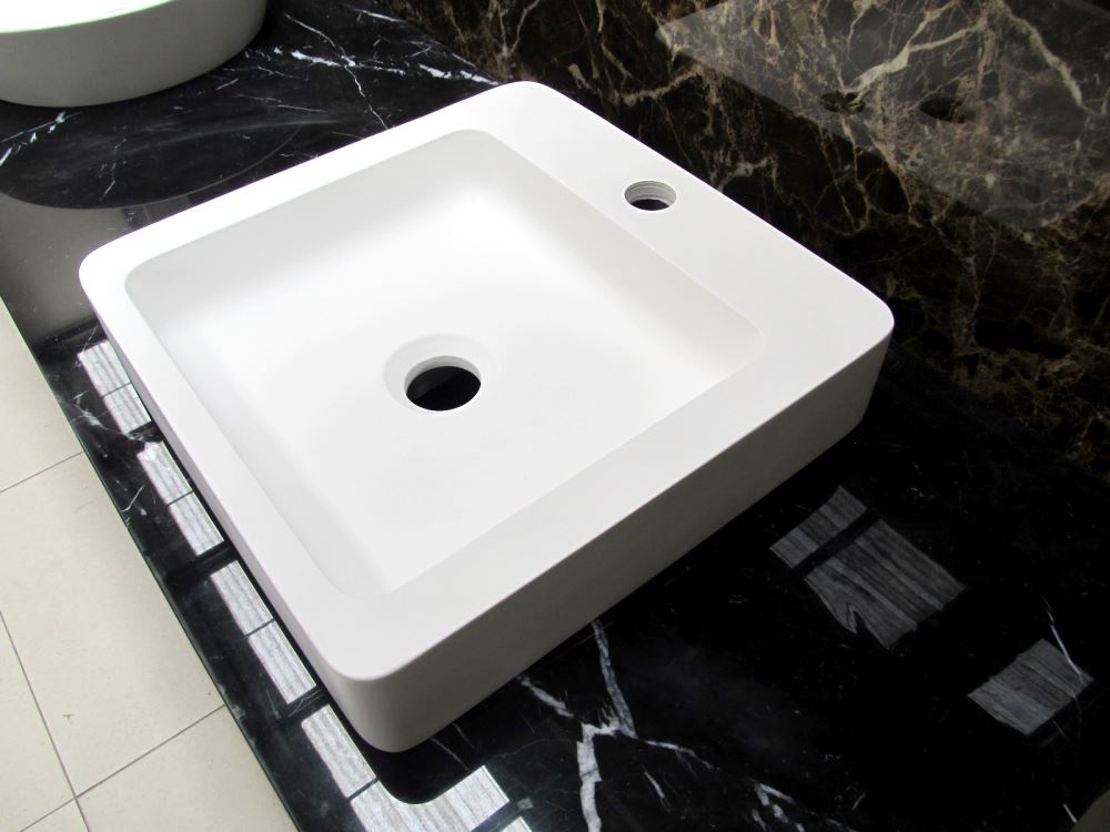 Basin – 380mm Hand made Poly-marble Basin in Matt Finish