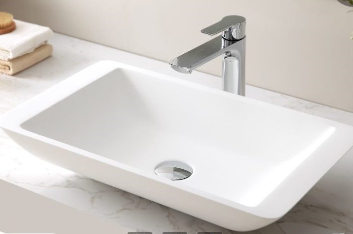 Basin – 450mm Hand made Poly-marble Basin in Matt Finish