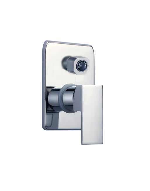 Domenic SM03 Square Shower/Bath Mixer with Diverter Chrome/Matte Black