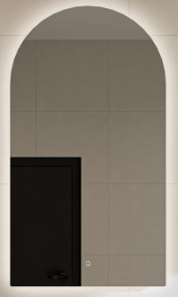 LED Mirror-BIANCA Arch backlit 500x900mm with Dimister Touch Switch
