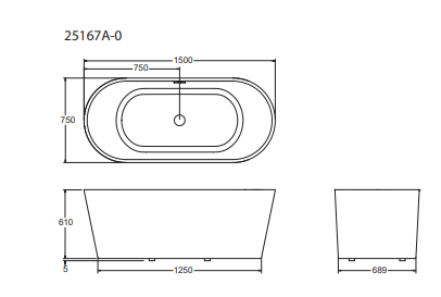 Kohler Evok 2.0 Seamless Oval Freestanding Bath