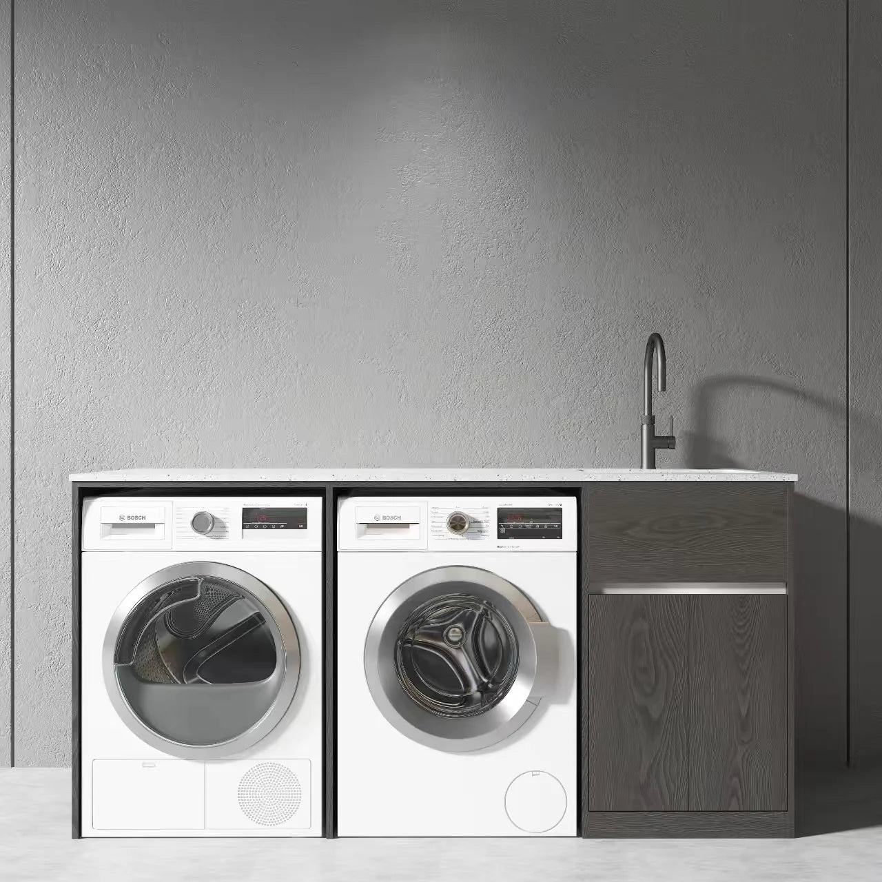 1800MM BLACK PLYWOOD LAUNDRY STATION