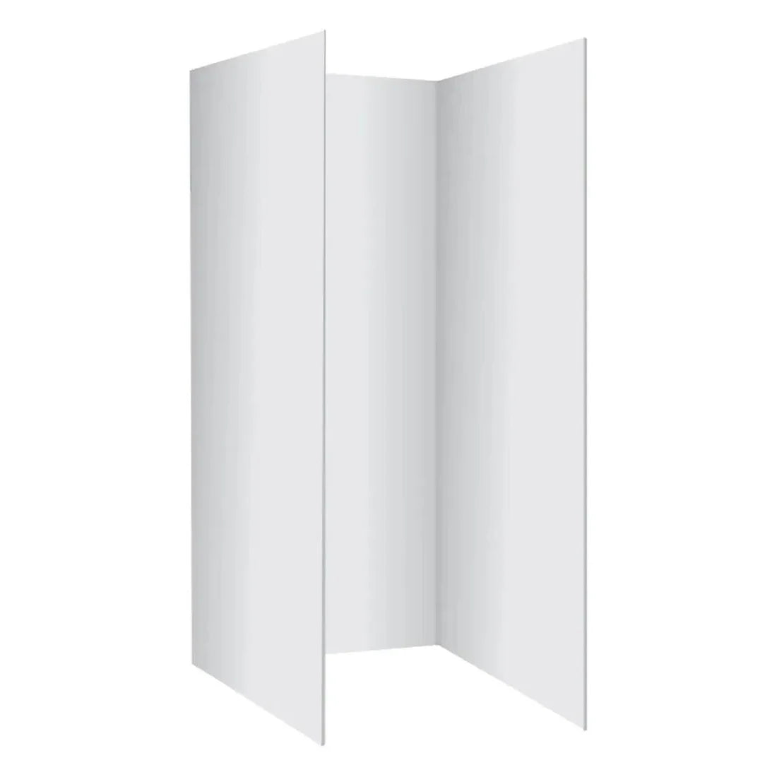 1000X1000X1000MM ALCOVE 3 SIDED SHOWER ENCLOSURE WITH SWING DOOR - MATTE BLACK
