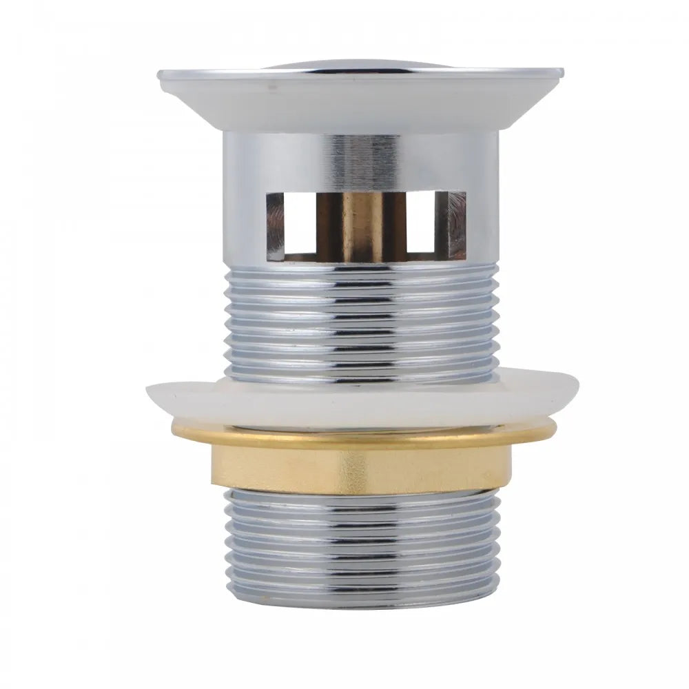 32MM SOLID BRASS BASIN POP UP WASTE WITH OVERFLOW - CHROME