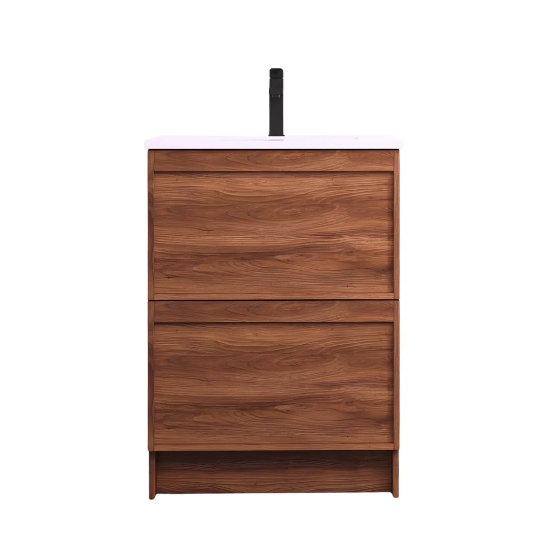 ASPEN 600MM SINGLE BASIN FLOOR STANDING VANITY| WALNUT