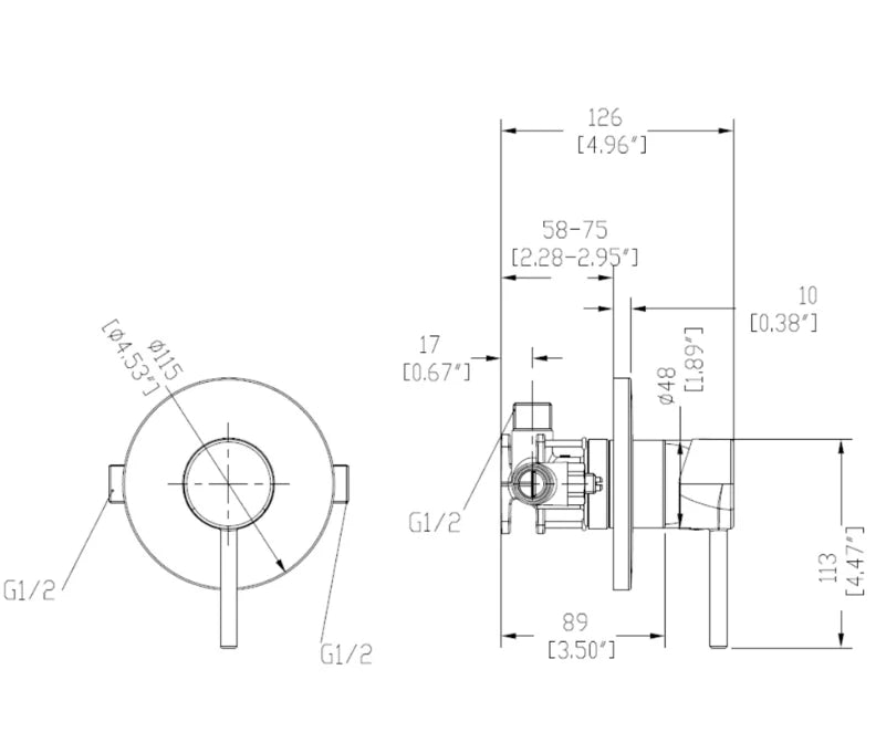ELEMENTI UNO Muti PRESSURE SHOWER MIXER