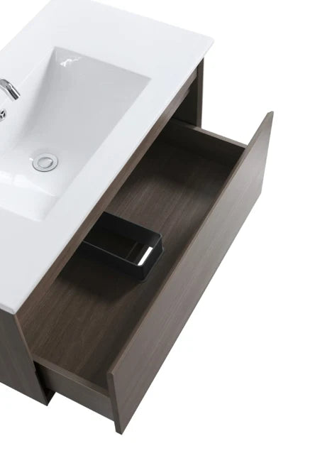 Hamilton Wall Hung Plywood Vanity Dark Oak 600MM