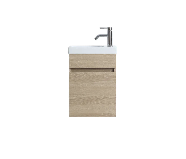 DNW Wall Hung Plywood VANITY Light Oak 400MM