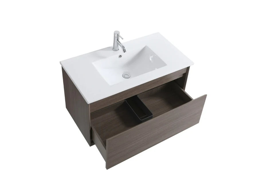 Hamilton Wall Hung Plywood Vanity Dark Oak 600MM