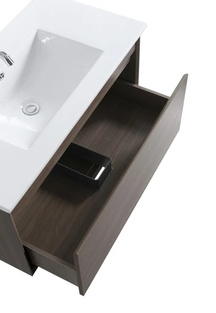 Hamilton Wall Hung Plywood Vanity Dark Oak 750MM