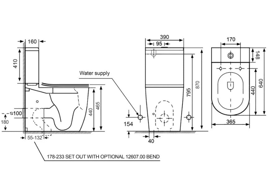 Elementi UNO OVERHEIGHT CC BTW TOILET SUITE