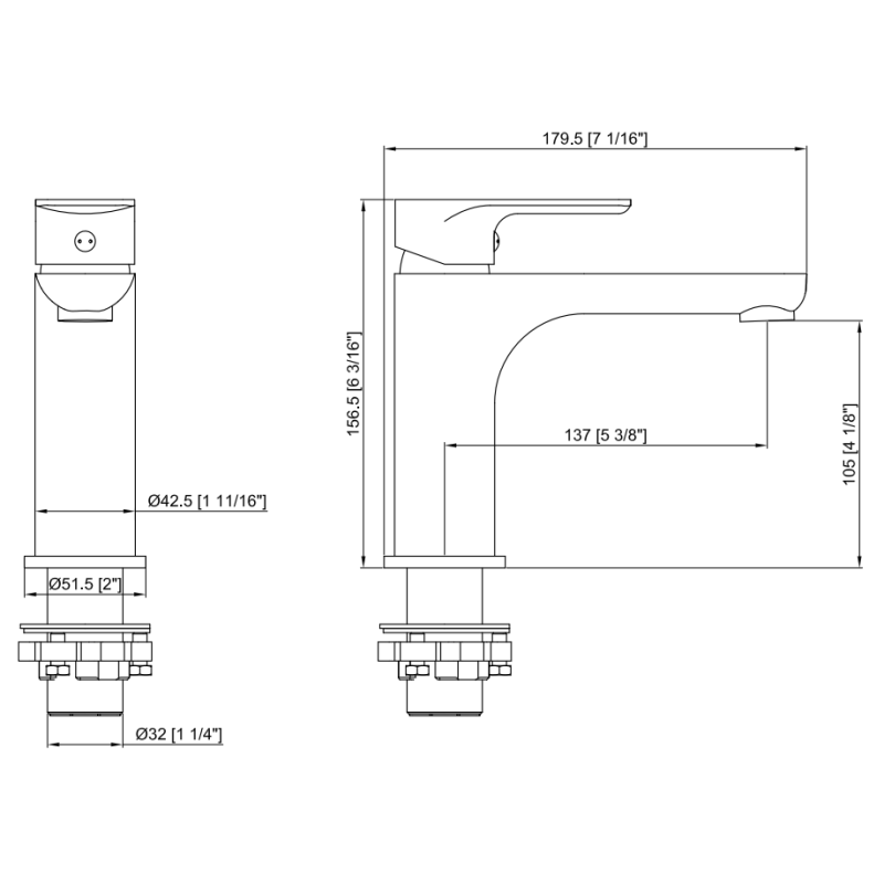 Mixer – Stylish basin mixer in Chrome ,Watermark