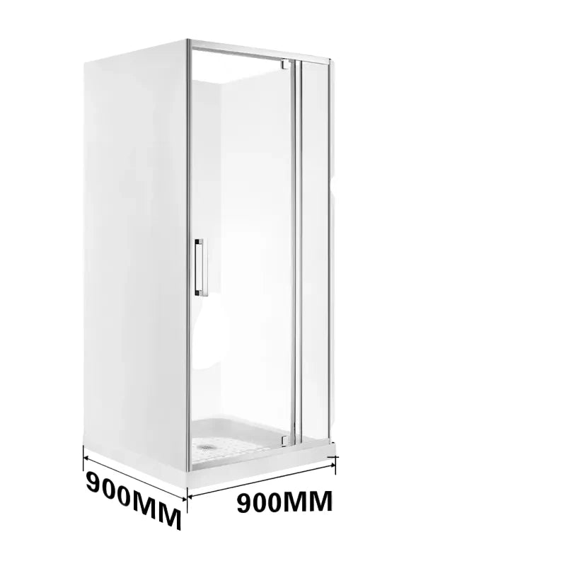 900x900x900MM ALCOVE 3 SIDED SHOWER ENCLOSURE WITH SWING DOOR - CHROME