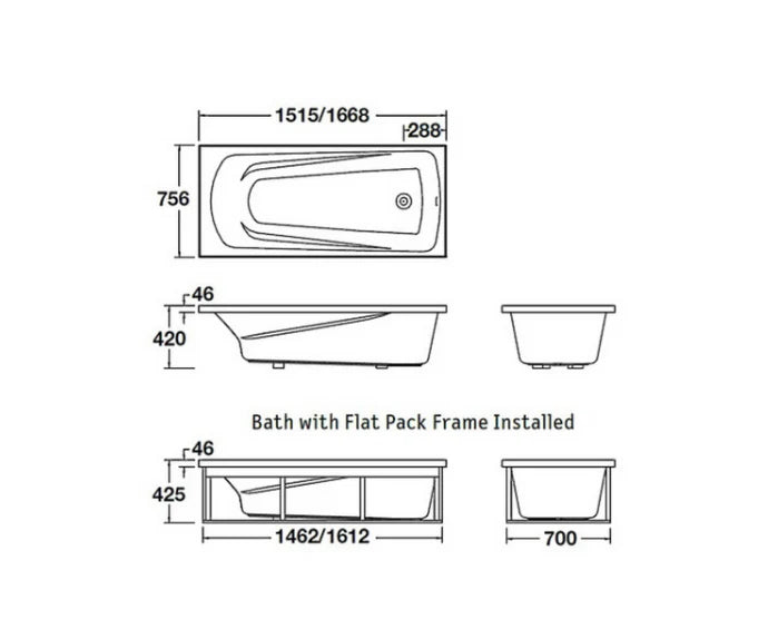 ENGLEFIELD DUO II Rectangular Bath