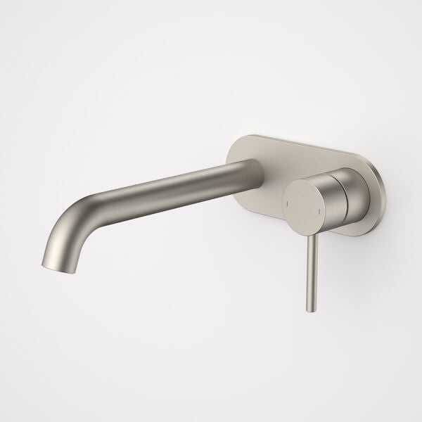 Caroma Liano II 210mm Wall Basin / Bath Mixer - Rounded Cover Plate - Sales Kit - LF