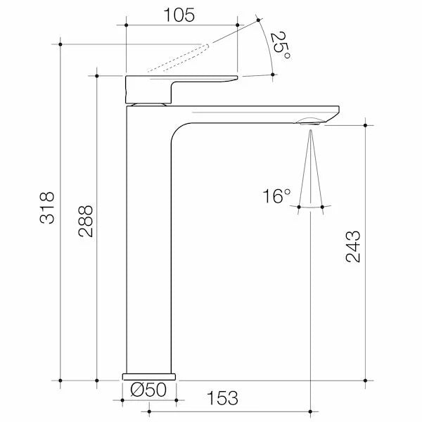 Caroma Urbane® II Tower Basin Mixer - LF
