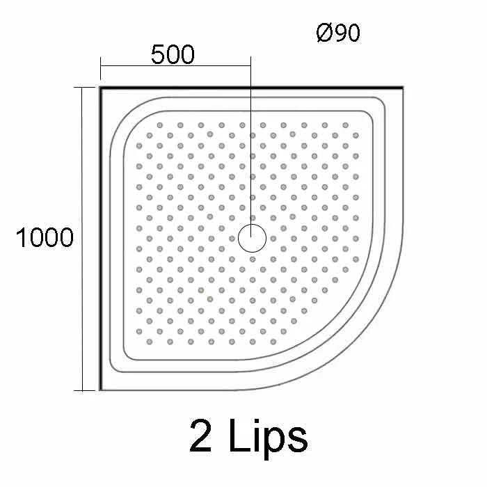 1000X1000MM ROUND SHOWER ENCLOSURE KIT - MATTE BLACK