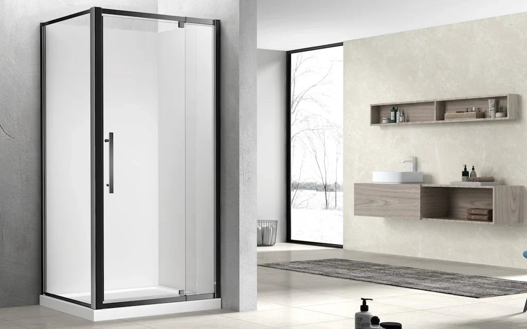 900X900MM SQUARE SHOWER ENCLOSURE - MATTE BLACK