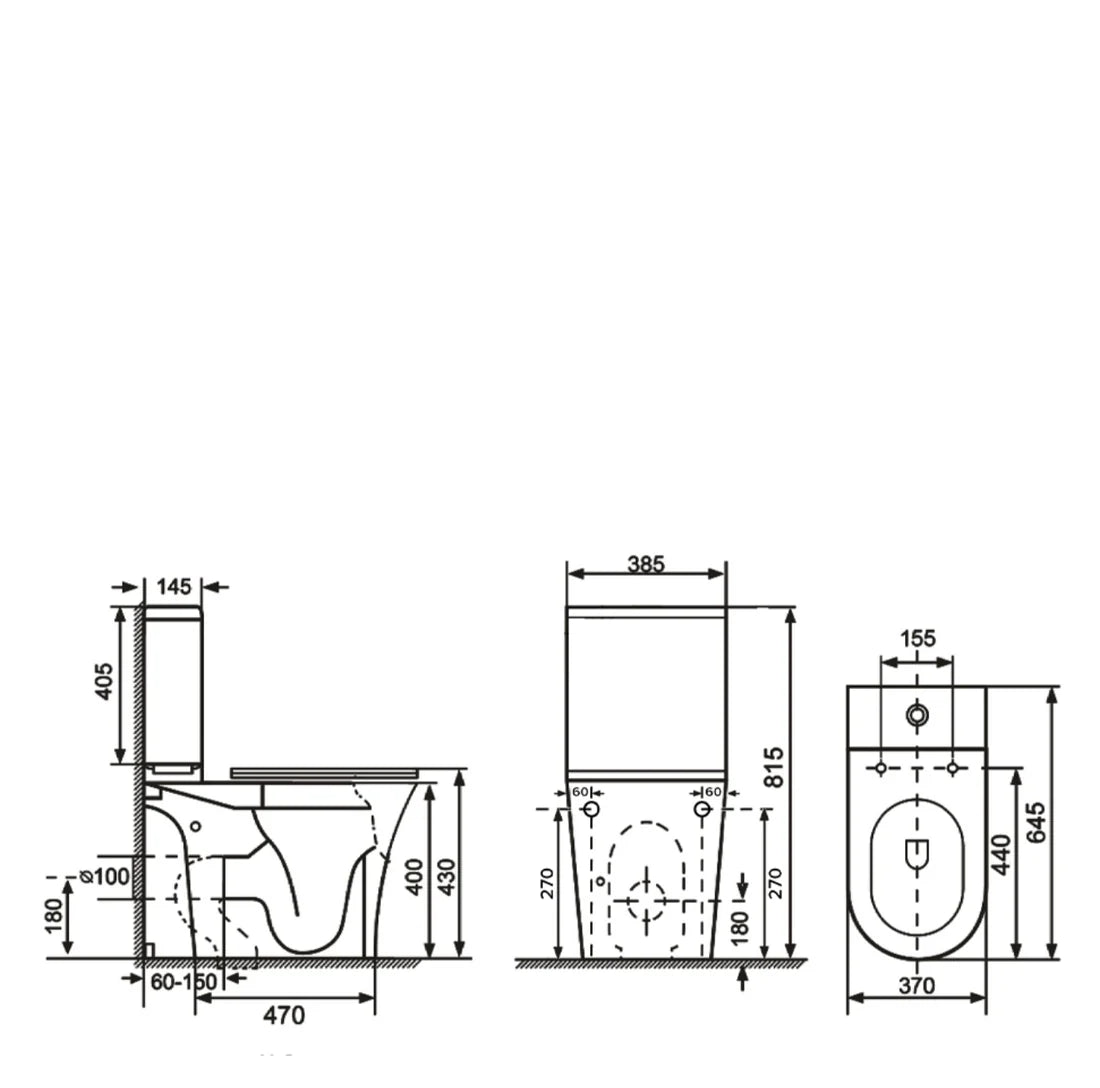 Elementi CURA CC TOILET SUITE - GLOSS WHITE