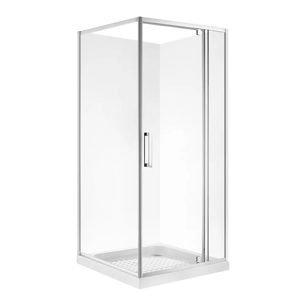 900X900MM SQUARE SHOWER ENCLOSURE KIT SWING DOOR- CHROME