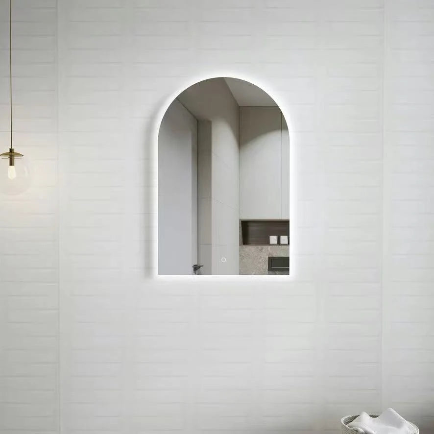 LED Mirror-BIANCA Arch backlit 500x900mm with Dimister Touch Switch