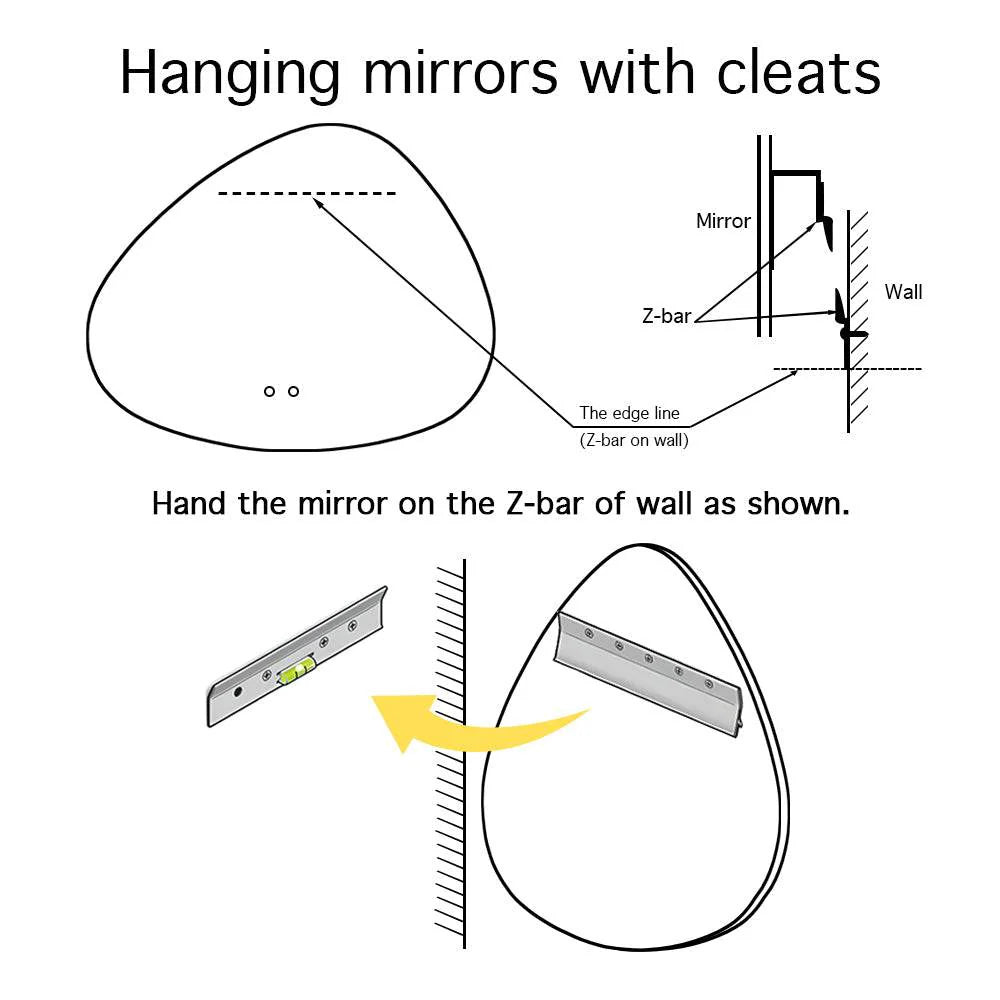 1150X990X1210MM ASYMMETRICAL LED BATHROOM MIRROR - BACKLIT VANITY MIRROR WITH MOTION SENSOR