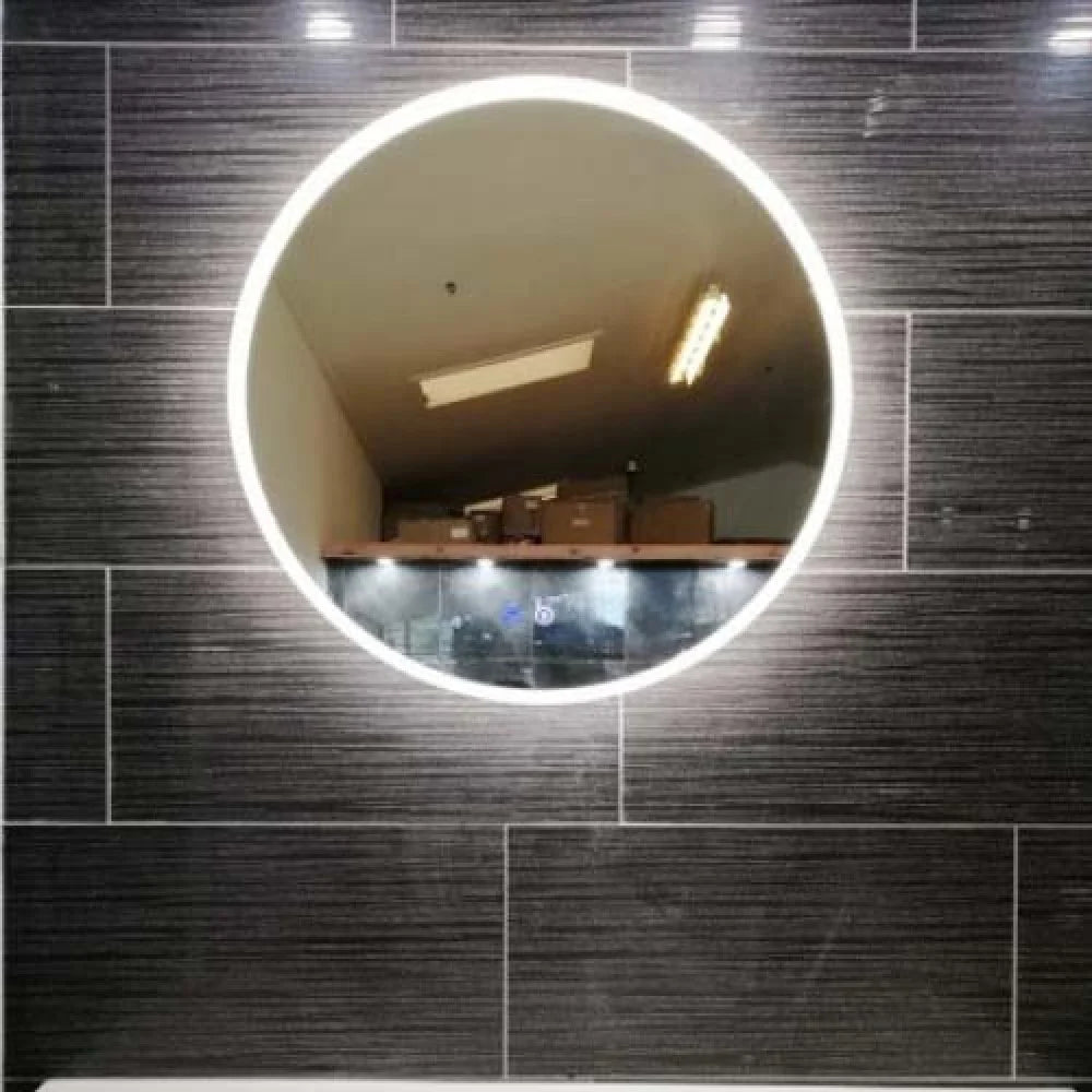 600MM ROUND LED MIRROR WITH MOTION SENSOR | DEMISTER | 3 COLOUR LIGHTS | 20MM RIM