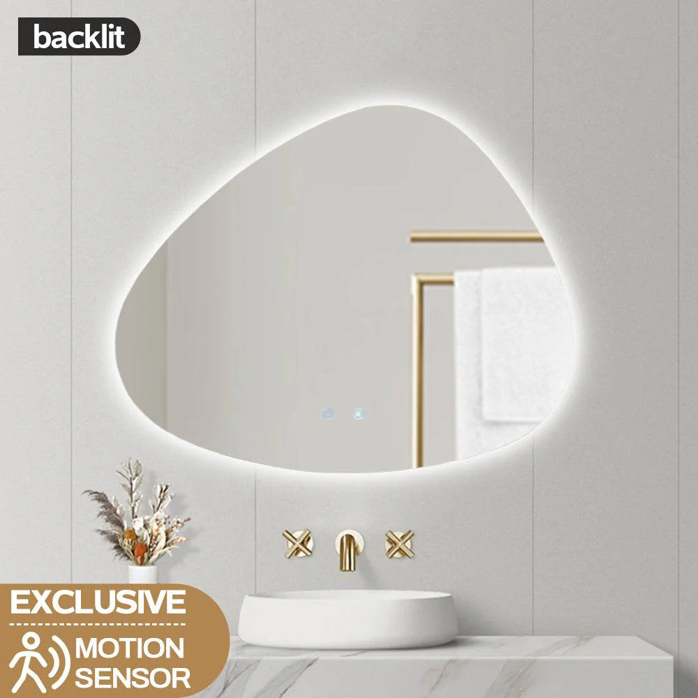 1150X990X1210MM ASYMMETRICAL LED BATHROOM MIRROR - BACKLIT VANITY MIRROR WITH MOTION SENSOR